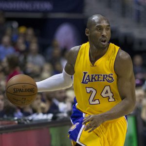 Kobe Bryant with Spalding Official NBA Game Ball