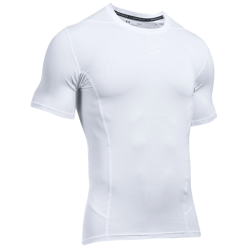 Under Armour Heatgear Compression Short Sleeve Shirt white graphite 1257468-100 